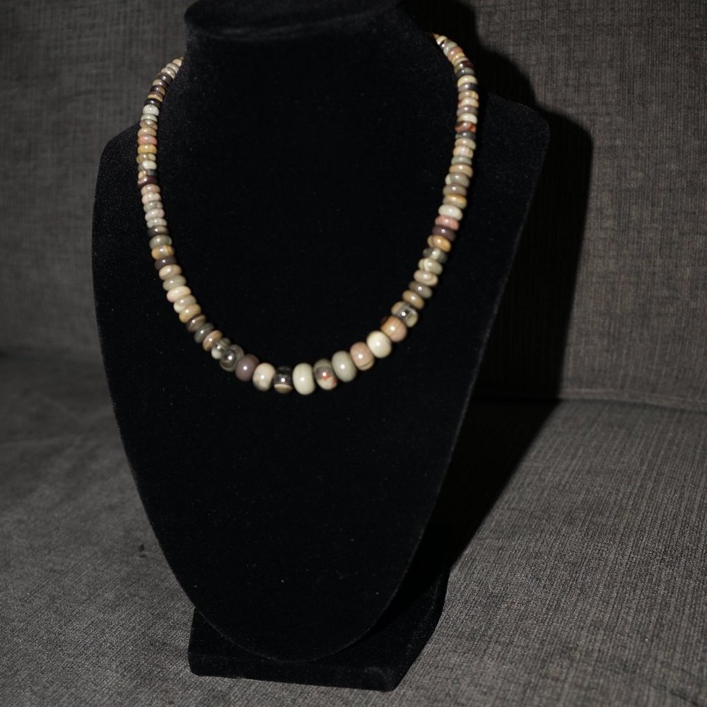 Handmade Picture Jasper necklace - Picture 3 of 3